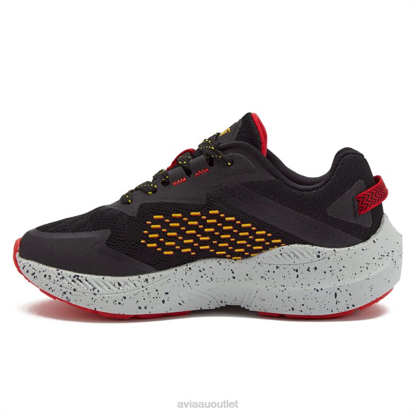 Boy's Avi-Storm Avia Black/Red/Yellow Athletic Sneakers JJ8B0T82