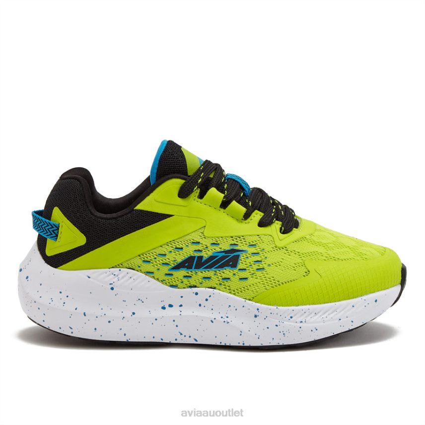 Boy's Avi-Storm Avia Light Green/Black/Aqua Blue Athletic Sneakers JJ8B0T83