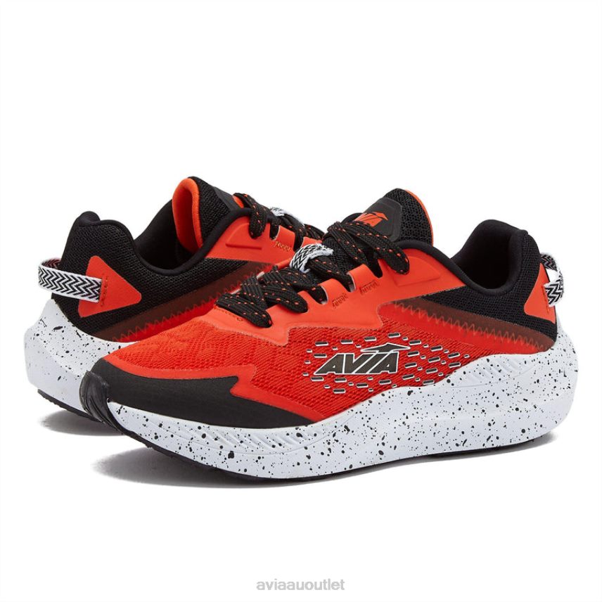 Boy's Avi-Storm Avia Red/Black Athletic Sneakers JJ8B0T81