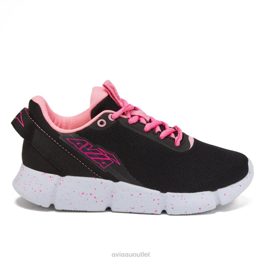 Girls's Avi-Blitz Avia Black/Dark Pink Athletic Sneakers JJ8B0T110
