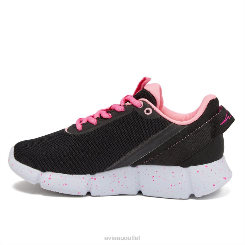 Girls's Avi-Blitz Avia Black/Dark Pink Athletic Sneakers JJ8B0T110