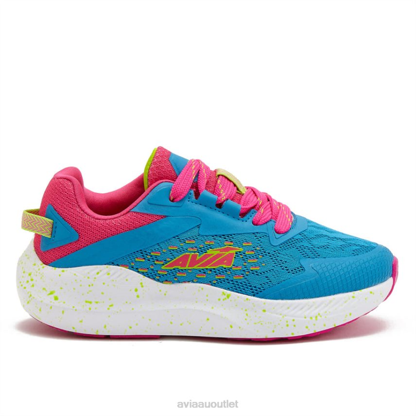 Girls's Avi-Storm Avia Aqua Blue/Dark Pink/Light Green Athletic Sneakers JJ8B0T95