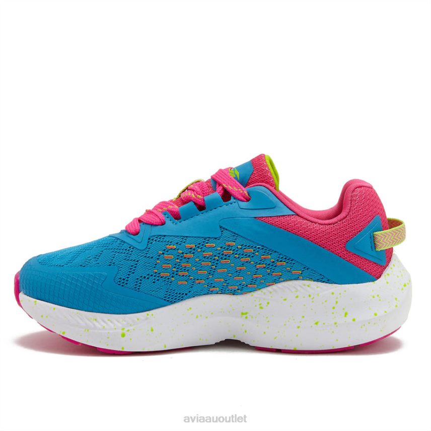 Girls's Avi-Storm Avia Aqua Blue/Dark Pink/Light Green Athletic Sneakers JJ8B0T95
