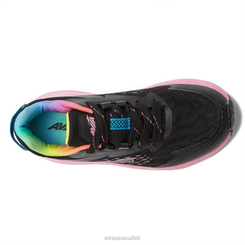 Girls's Avi-Storm Avia Black/Dark Pink/Multicolor Athletic Sneakers JJ8B0T96