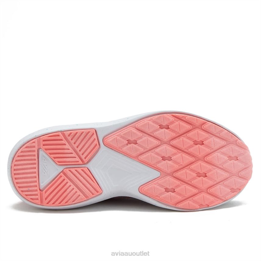 Girls's Avi-Storm Avia Medium Grey/Light Pink/Teal Green Athletic Sneakers JJ8B0T97