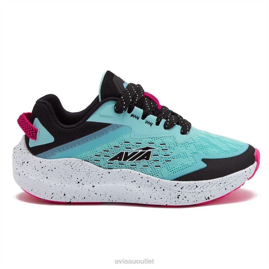 Girls's Avi-Storm Avia Teal Green/Dark Pink Athletic Sneakers JJ8B0T94