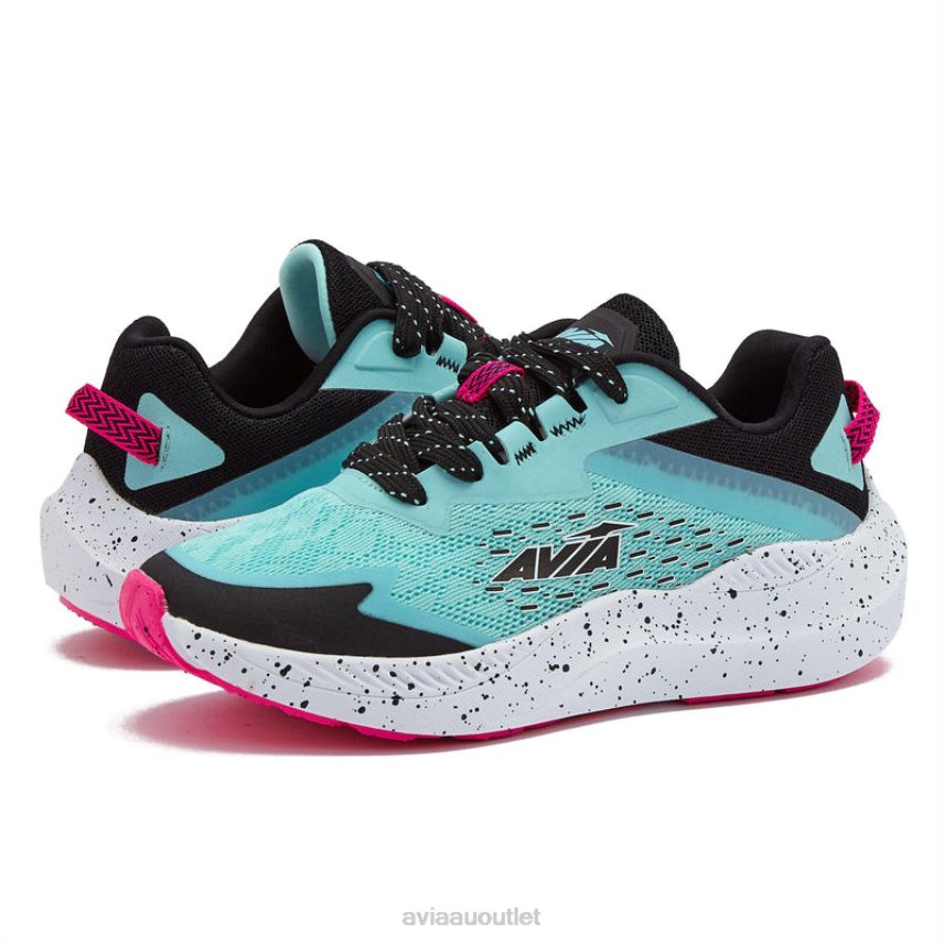 Girls's Avi-Storm Avia Teal Green/Dark Pink Athletic Sneakers JJ8B0T94