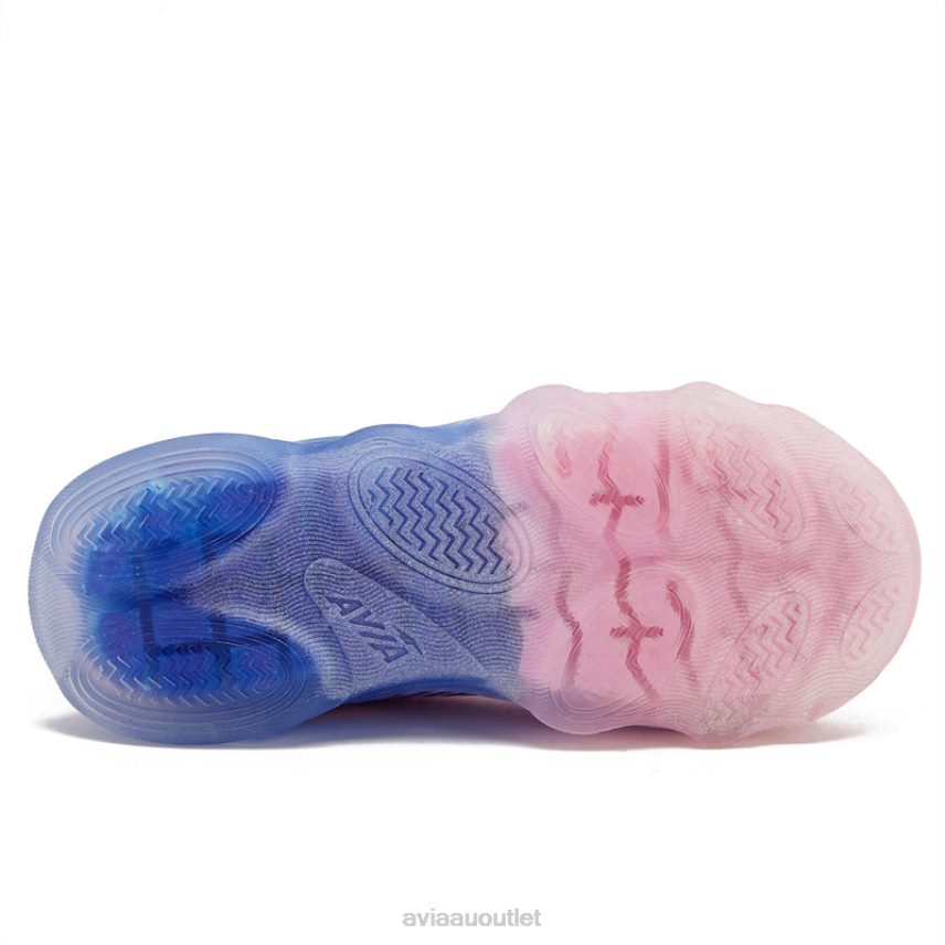 Girls's Avi-Ignite Avia White/Dark Purple Light Up Sneakers JJ8B0T104