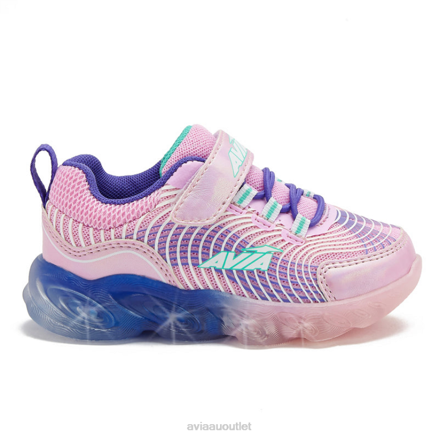 Toddler Girls's Avi-Ignite Avia Light Pink/Teal Green Light Up Sneakers JJ8B0T108
