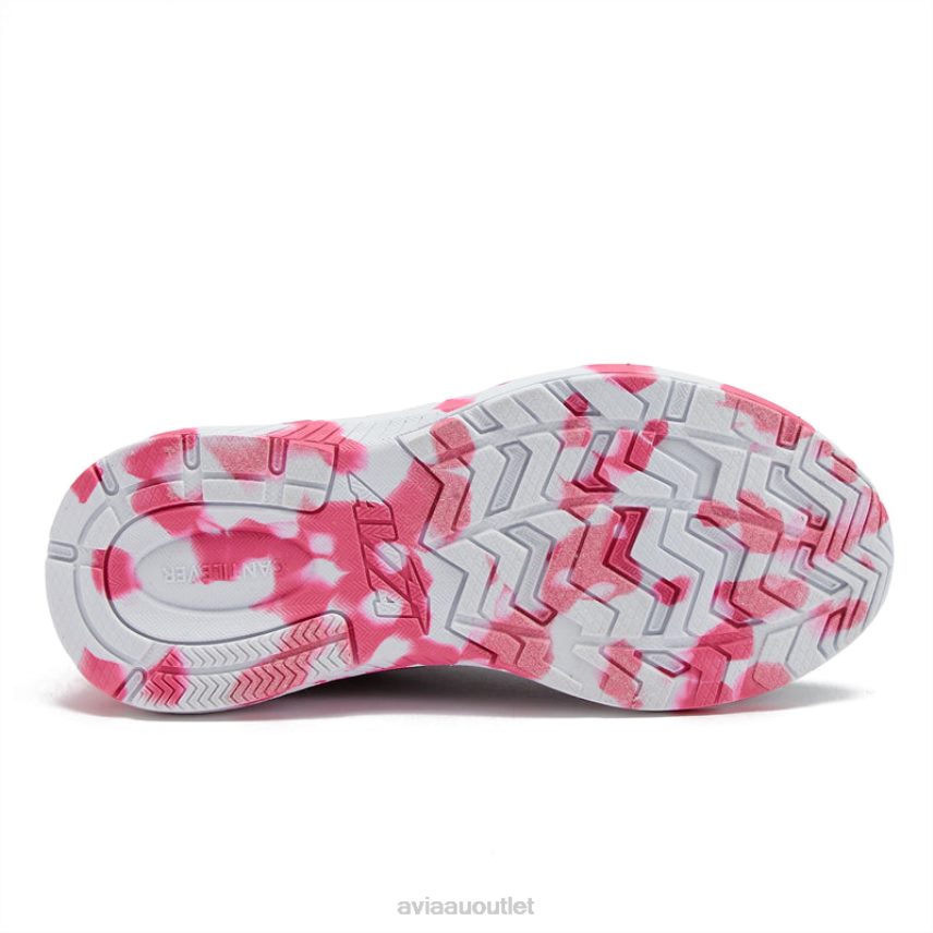 Girls's Avi-Factor 2.0 Avia Black/Light Pink/Silver Grey Slip On Sneakers JJ8B0T98