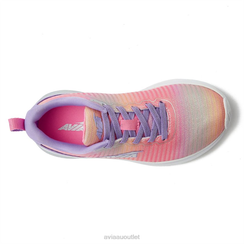 Girls's Avi-Factor 2.0 Avia Multicolor/Light Purple/Dark Pink Slip On Sneakers JJ8B0T100