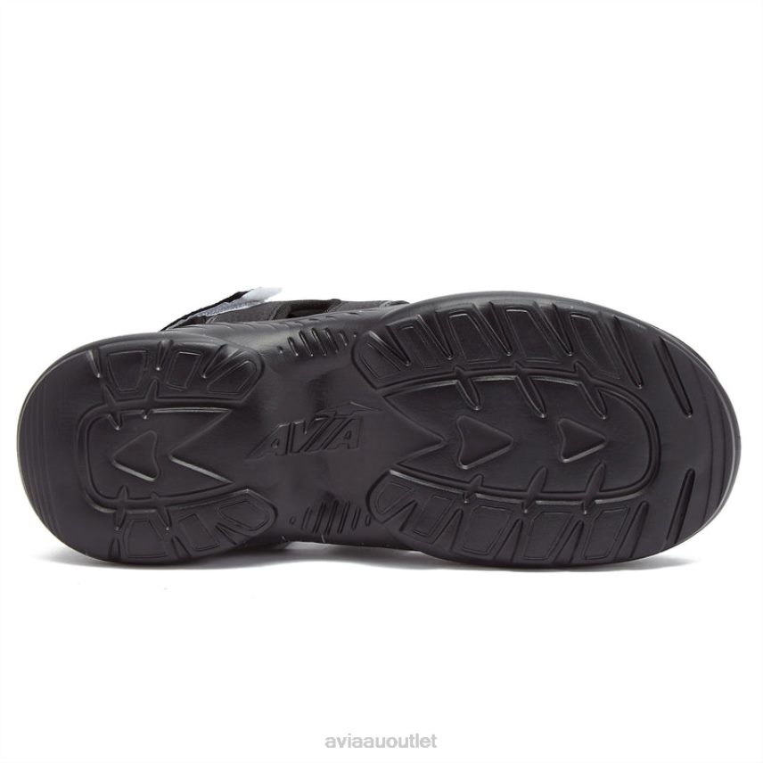 Men's Avi-Atlantic Sandals Avia Black/White Trim/Light Green Casual Sandals JJ8B0T77