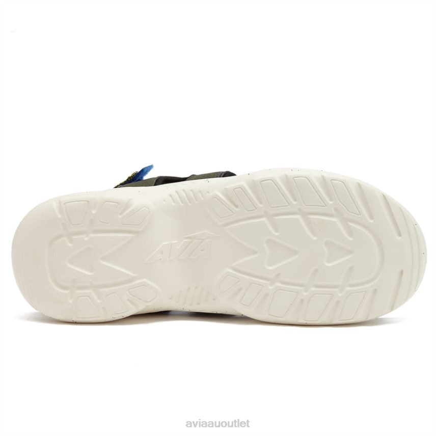 Men's Avi-Atlantic Sandals Avia Dark Green/Black/Yellow Casual Sandals JJ8B0T78