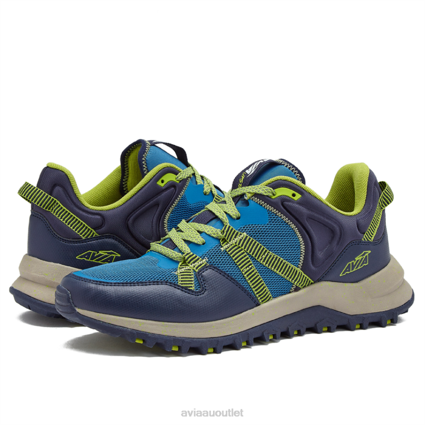 Men's Avi-Upstate Avia Medium Blue/Navy Blue/Light Green Hiking JJ8B0T70