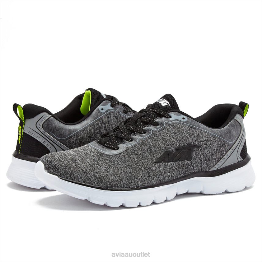 Men's Avi-Factor 2.0 Avia Medium Grey/Black/Yellow Running JJ8B0T56