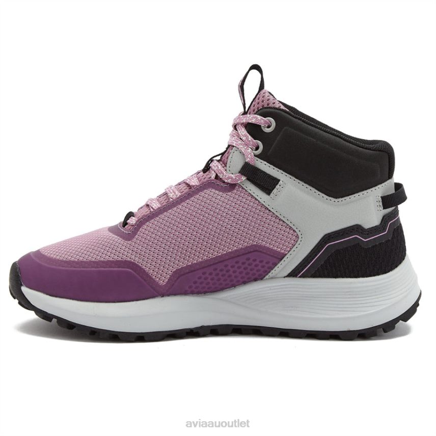 Women's Avi-Grit Avia Black/Dark Purple/Silver Grey Hiking JJ8B0T1
