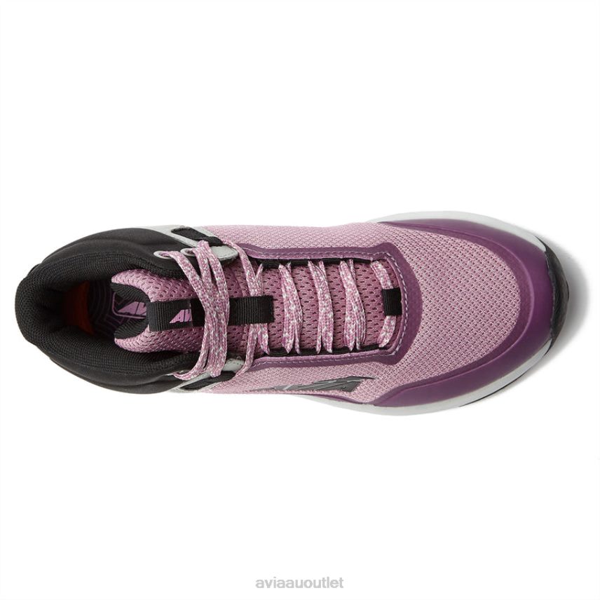 Women's Avi-Grit Avia Black/Dark Purple/Silver Grey Hiking JJ8B0T1
