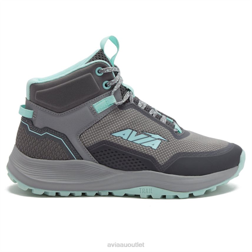 Women's Avi-Grit Avia Dark Grey/Medium Grey/Teal Green Hiking JJ8B0T2