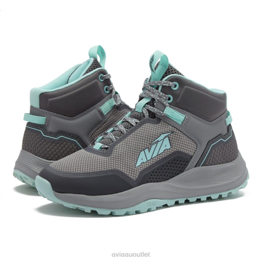 Women's Avi-Grit Avia Dark Grey/Medium Grey/Teal Green Hiking JJ8B0T2