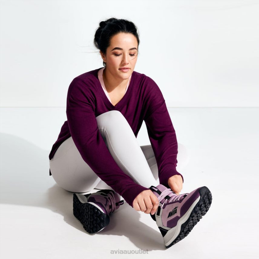 Women's Avi-Grit Avia Dark Grey/Medium Grey/Teal Green Hiking JJ8B0T2