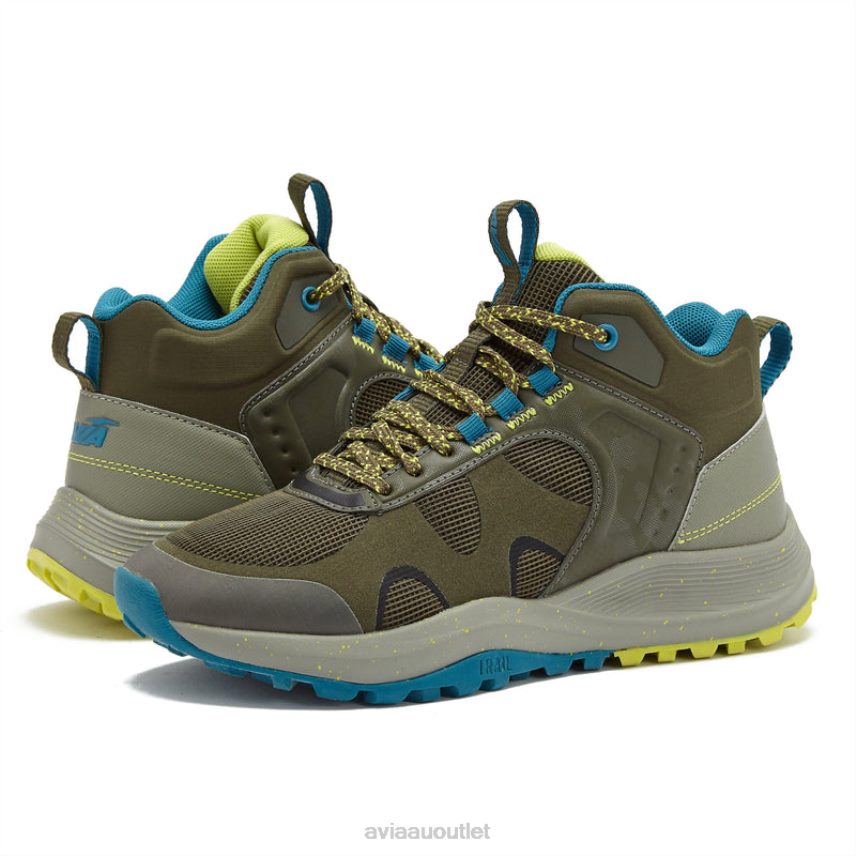 Women's Avi-Vamp Avia Dark Green/Light Green/Medium Blue Hiking JJ8B0T4
