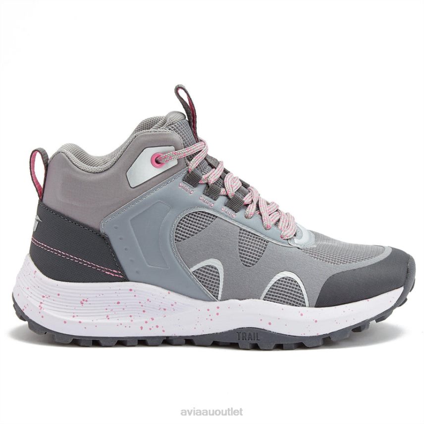 Women's Avi-Vamp Avia Medium Grey/Dark Pink/Silver Grey Hiking JJ8B0T5