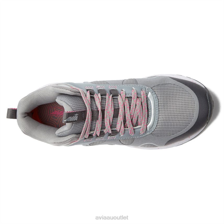 Women's Avi-Vamp Avia Medium Grey/Dark Pink/Silver Grey Hiking JJ8B0T5