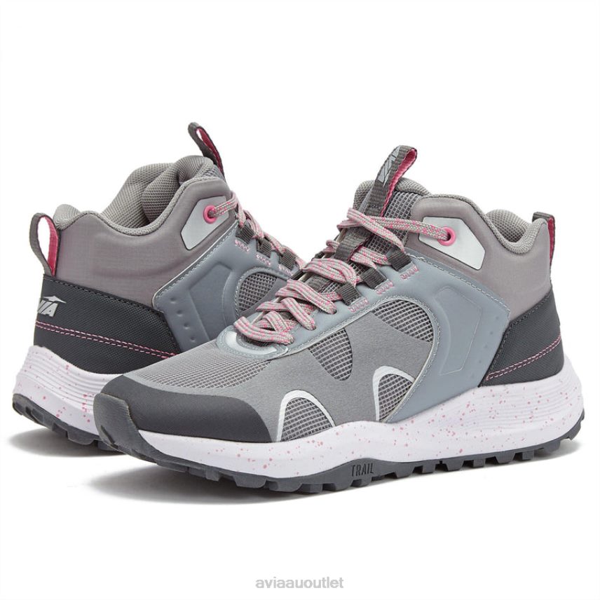Women's Avi-Vamp Avia Medium Grey/Dark Pink/Silver Grey Hiking JJ8B0T5