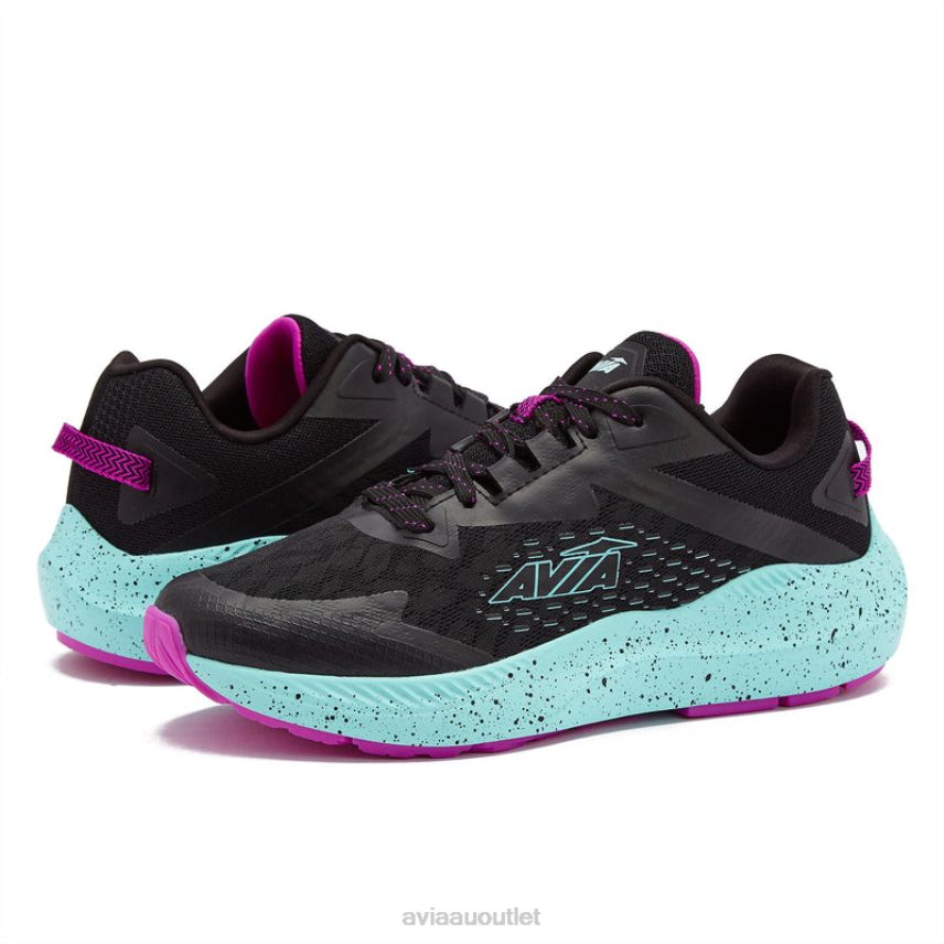 Women's Avi-Storm Avia Black/Teal Green/Dark Purple Running JJ8B0T25