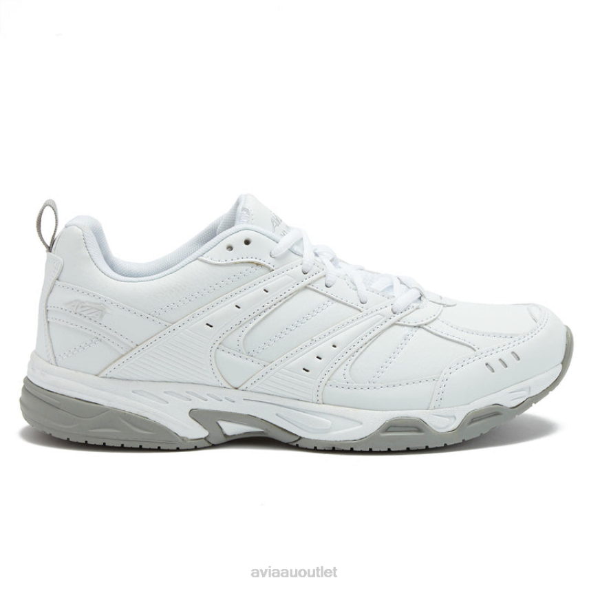 Women's Avi-Union II Avia White/Chrome Grey Slip Resistant JJ8B0T35